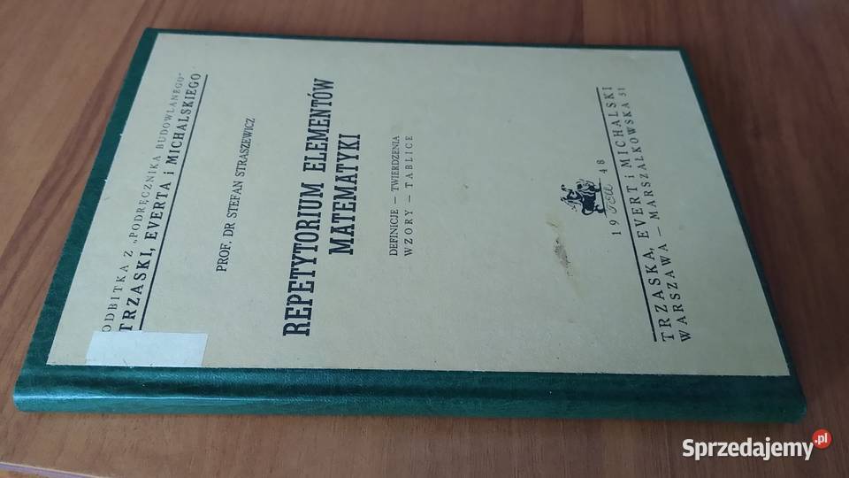 Repetytorium elementów matematyki definicje Gdańsk sprzedam
