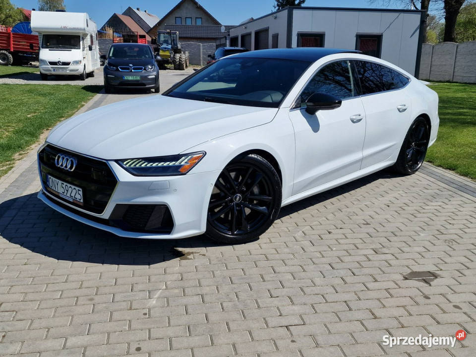 Audi A7 Sportback 30tfsi 340 Mod2022 Biała Perła łopatki zmiany biegów Strobice