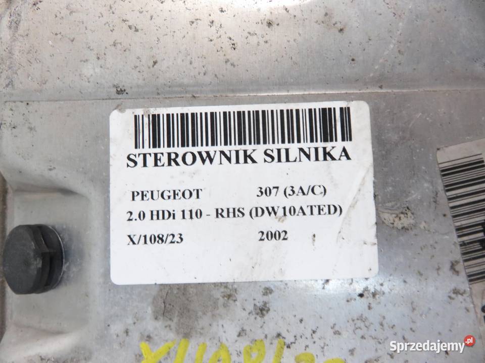 STEROWNIK PEUGEOT 307 20 HDi 9644606180