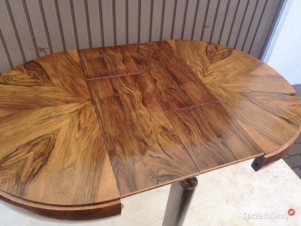 Stół ArtDeco Beczka Orzech Unikat Antyk Stary Swarzędz