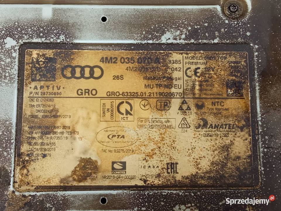 RADIO 4M2035070A Audi A6 V 2018 C8 osobowe sprzedam