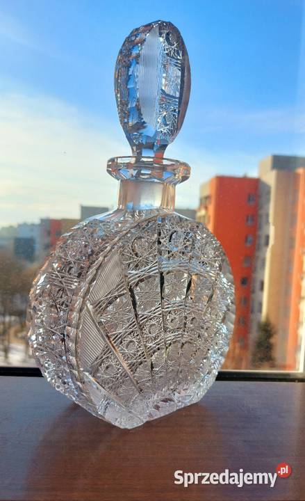 Piękna karafka kryształowa Bohemia Wrocław