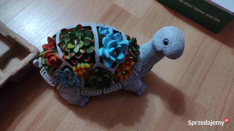 Żółw lądowy solarny figurka led ozdoba do ogrodu Pozostałe Książ Wielkopolski