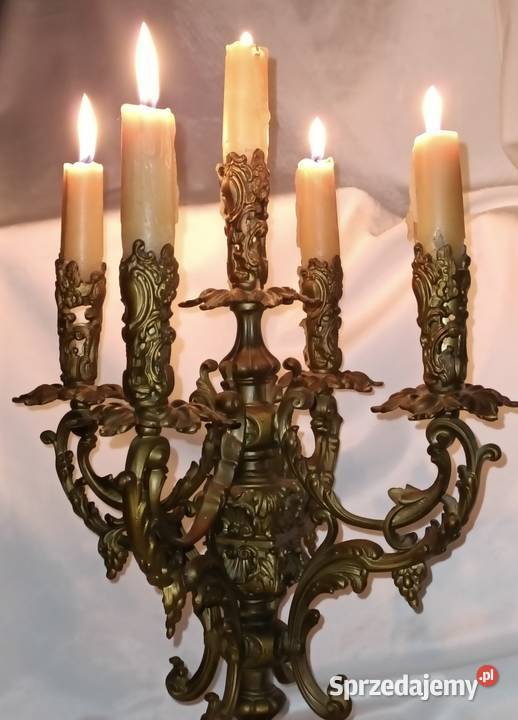 Pałacowy pięcioramienny kandelabr świecznik Góra
