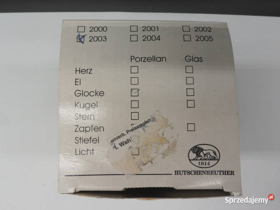 Dzwonek świąteczny porcelana HUTSCHENREUTHER Raszków