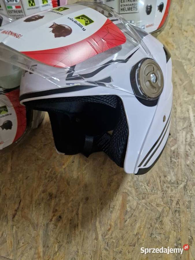 Kask skuter czarny różowy biały popielaty helmet Głogowa