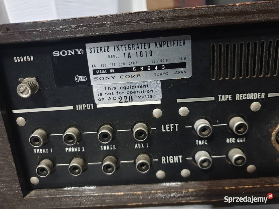 Sony ta 1010 wzmacniacz vintage Wzmacniacze i pokrewne podkarpackie Leżajsk