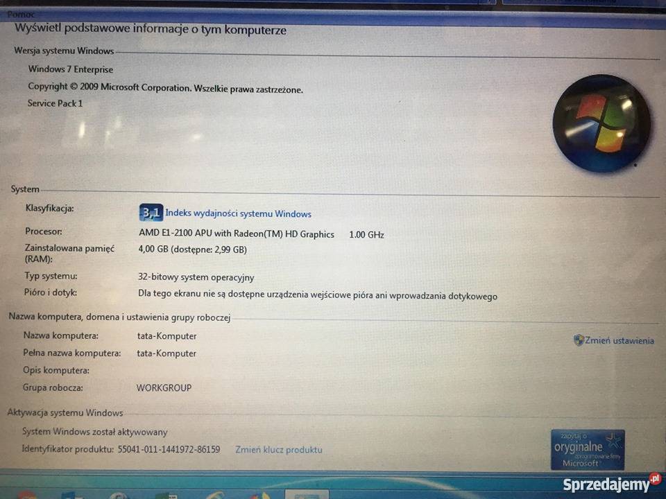 Laptop HP model 15G003Sw uszkodzona bateria Katowice