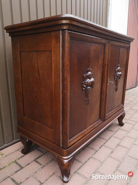 Komoda Pomocnik Dębowa Secesja Okazała Stara Swarzędz