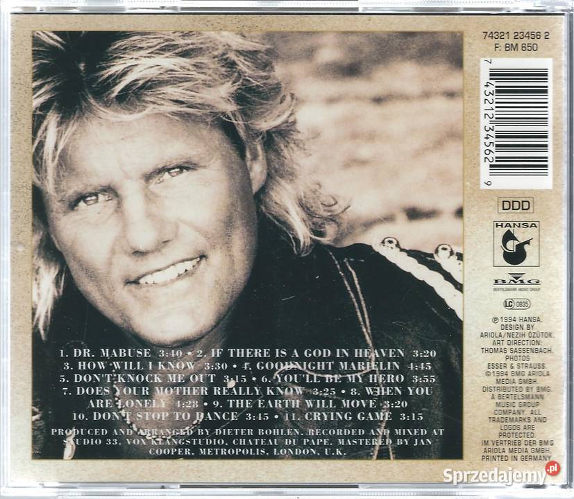 CD Blue System X Ten 1994 Hansa 1 płyta Brwinów