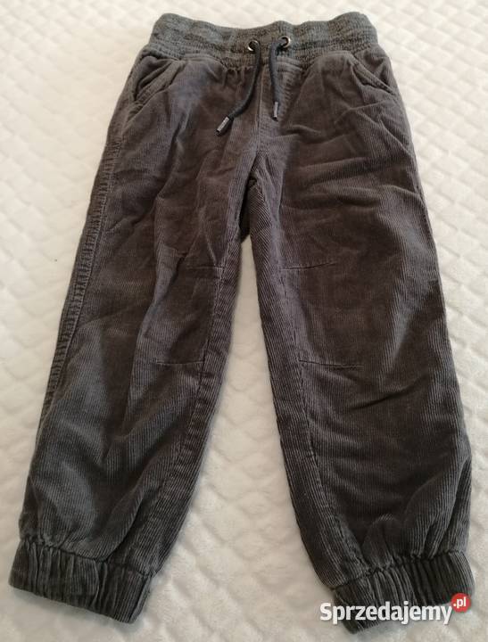 Spodnie sztruksowe grafitowy 98104 Pepco Odzież Czeladź