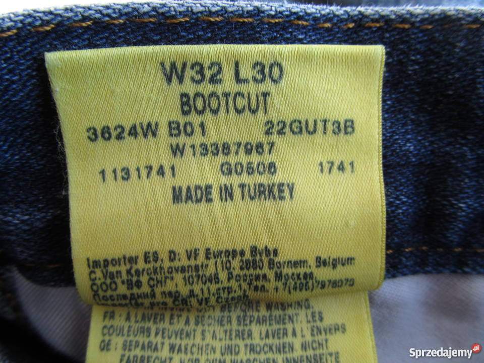 Wrangler W32 L30 Bootcut spodnie jeansy 100 Wrangler Olecko
