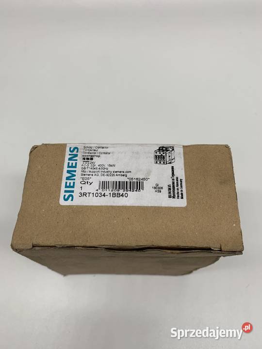 Siemens 3RT10341BB40 Styzcznik 15kW 24VDC Warszawa sprzedam