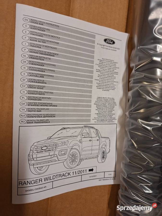 Bagażnik belki poprzeczne Ford Ranger Wildtrak sprzedam