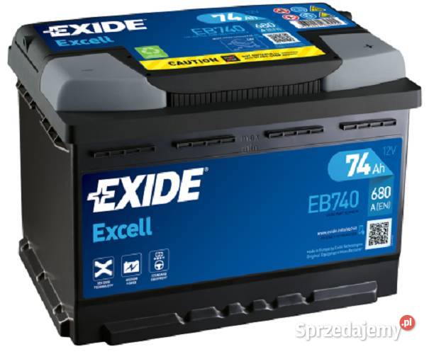 Akumulator Exide Excell 74Ah 680A PRAWY PLUS mazowieckie Warszawa