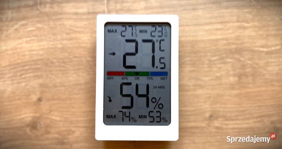 Termometr pokojowy i higrometr HD LCD Sansai