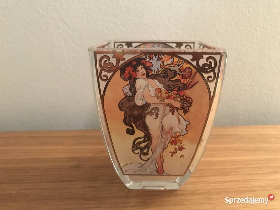 Kolekcjonerski świecznik Alphone Mucha Wiosna