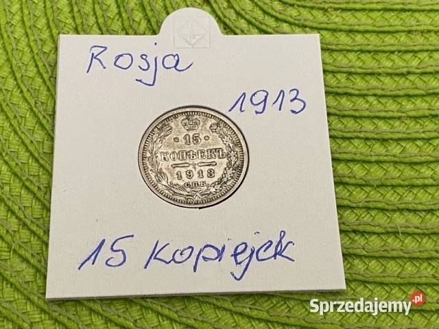 moneta srebrna Rosji carskiej z 1913r