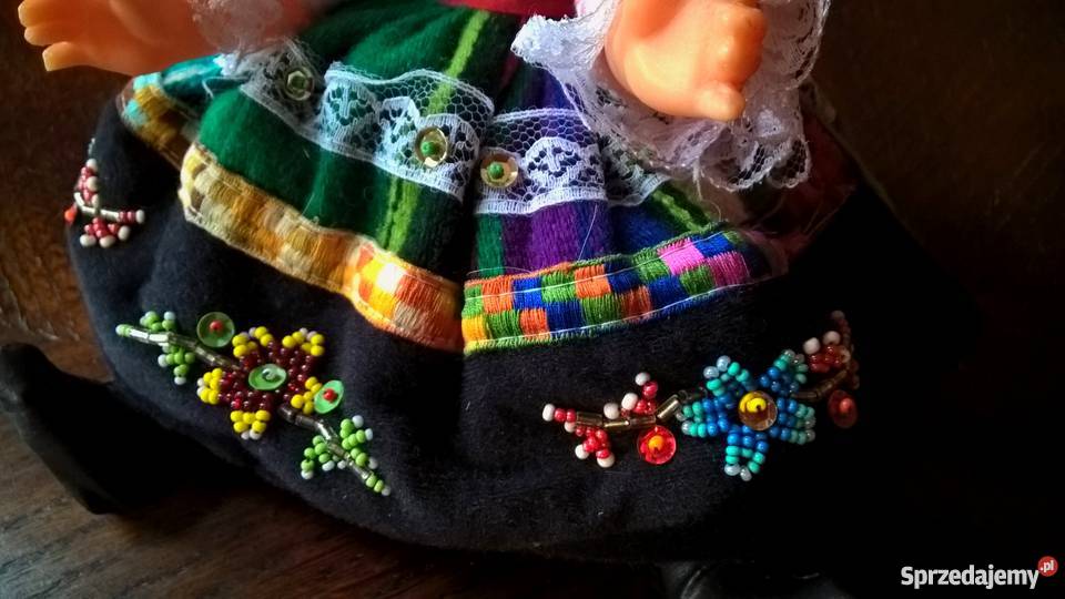 Lalka ludowa łowicki strój regionalny Hand Made opolskie Kluczbork sprzedam