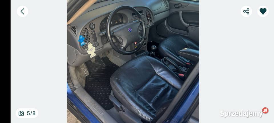 Saab 93 20 158 przebieg 216 9-3 Przybiernów