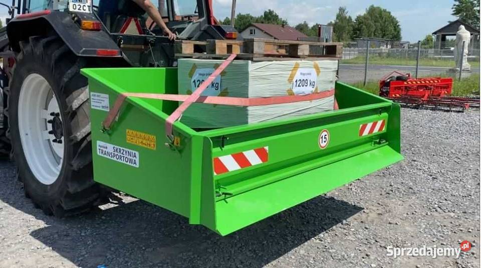 Skrzynia transportowa z wywrotem przyczepka