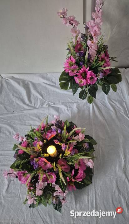 Stroik kompozycja na cmentarz z lampionem Pleszew sprzedam