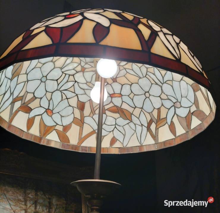 Mosiężna lampa witrażowa sprzedam