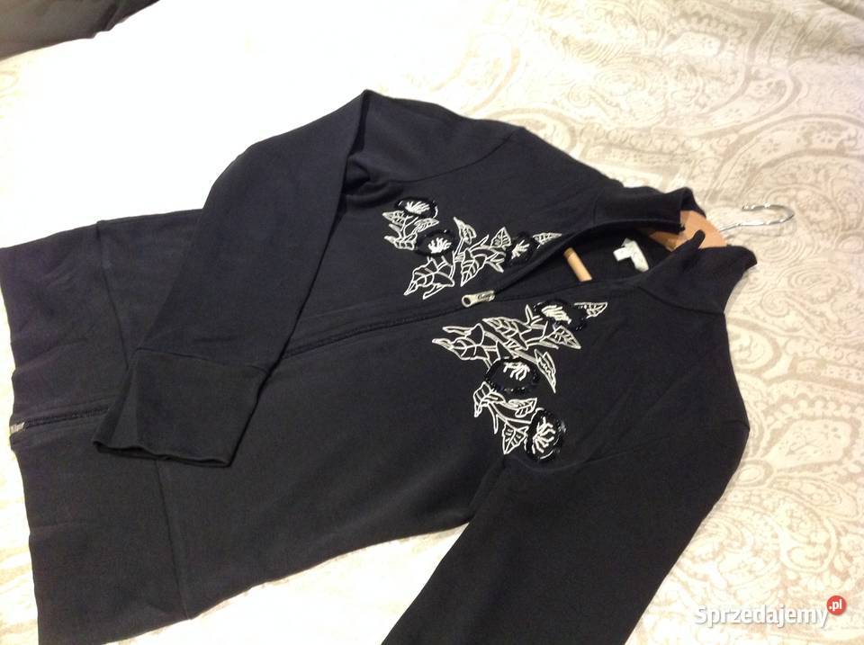 Bluza Czarna Rozpinana Damska GC XS cekiny Nowa Sól