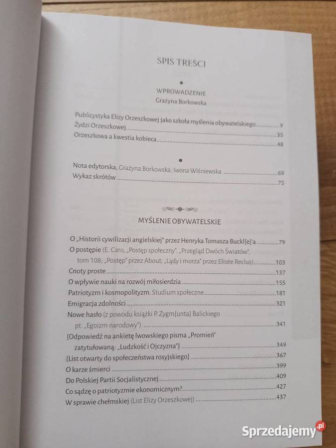 Eliza Orzeszkowa Publicystyka społeczna Serock