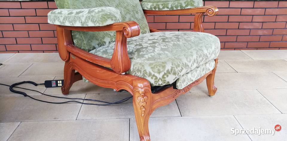 Fotel stylowy relaks ludwik zielony seniora na mazowieckie Garwolin