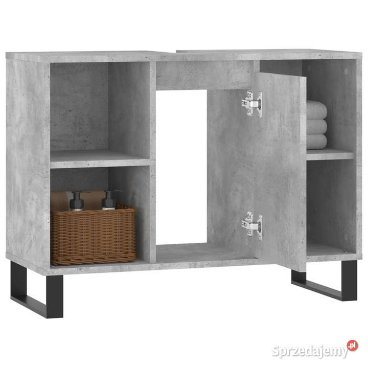 Szafka łazienkowa szarość betonu 80x33x60