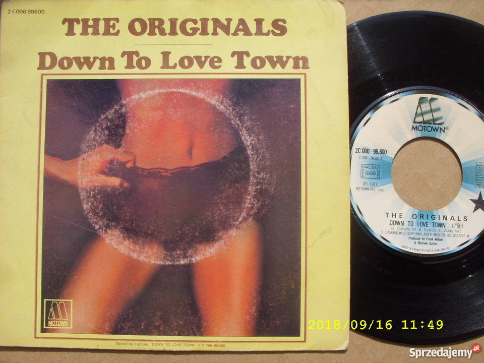 THE ORYGINALSDOWN TO LOVE TOWN Singiel winyl