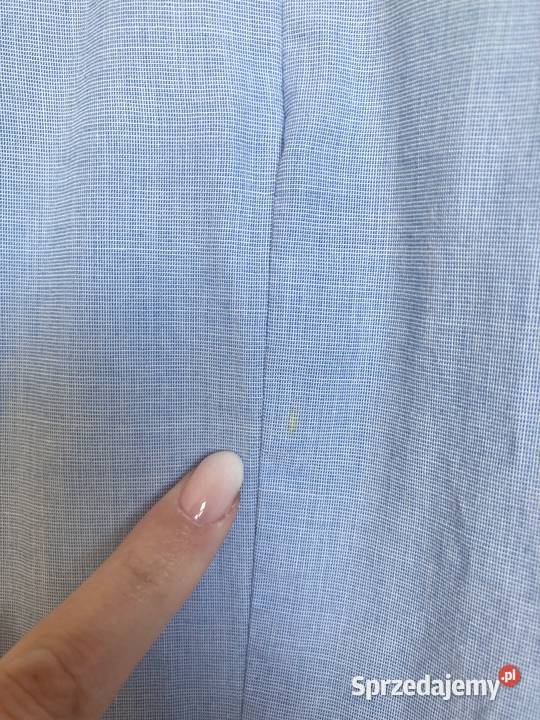 Bluzka koszula Only błękitna bawełniana hafty Nisko