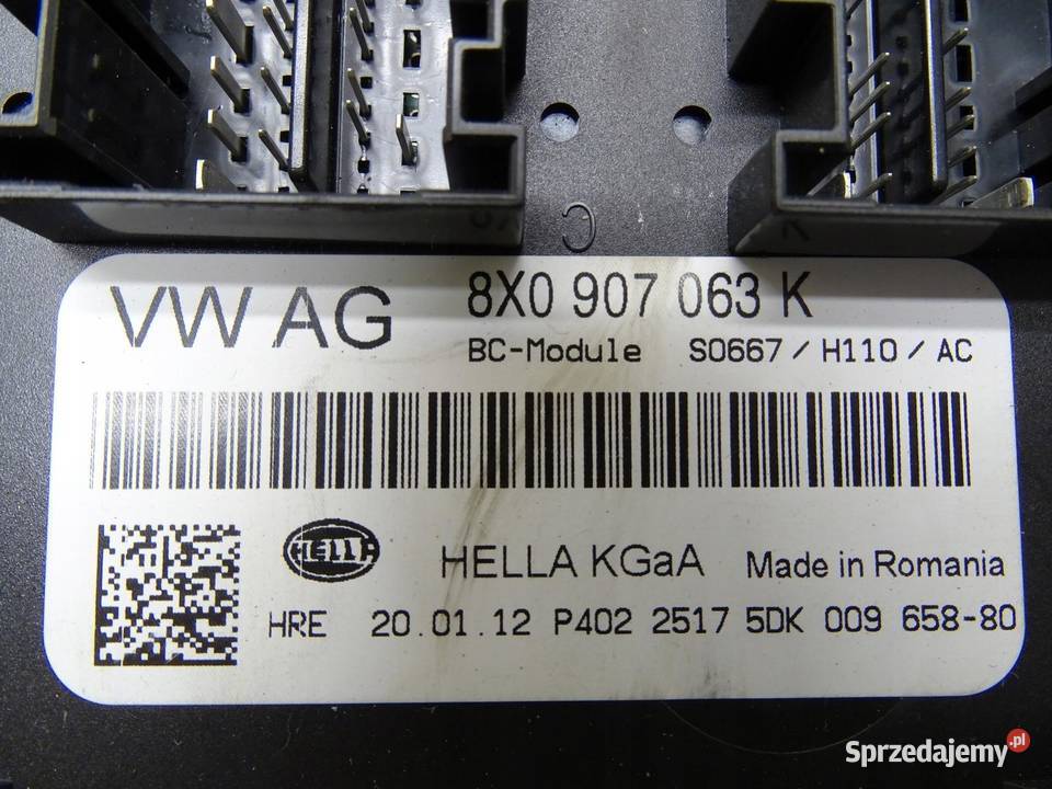 MODUŁ STEROWNIK KOMFORTU AUDI Q3 8U 8X0907063K
