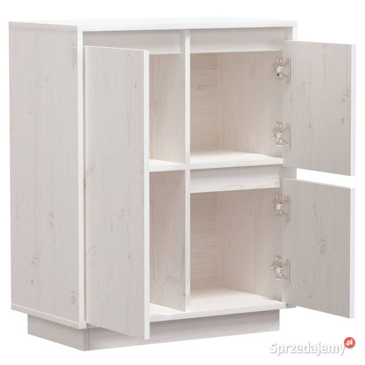 Szafka biała 60 x 34 x 75 lite drewno sosnowe