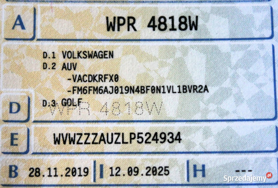 Volkswagen Golf SalonPL FV23 TSI 115 LED isofix Sokołów