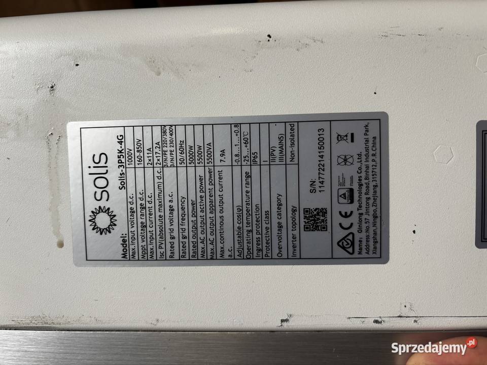 Falownik solis 5 kw fotowoltaika sprzedam