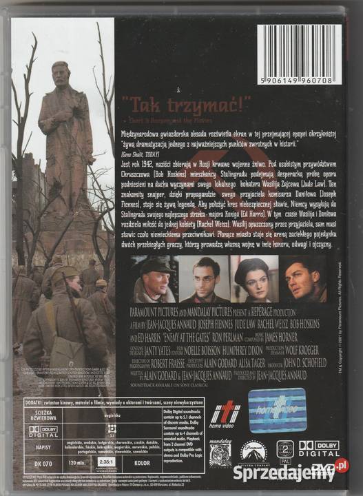 Wróg u Bram J Fiennes J Law DVD mazowieckie Pruszków