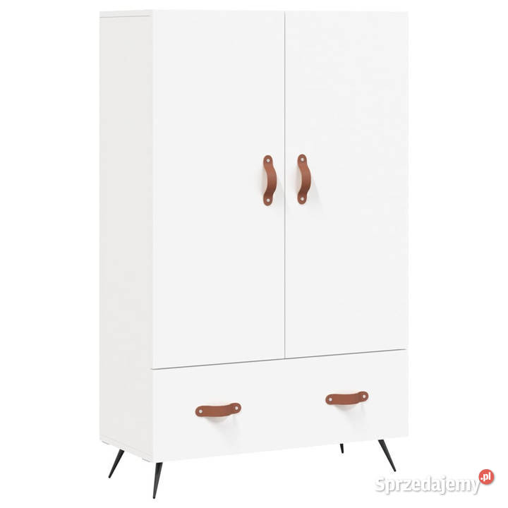 Wysoka szafka biała 695x31x115 materiał