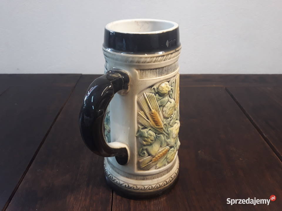 Kufel ceramiczny porcelana z uchem Sitzendorf Olkusz