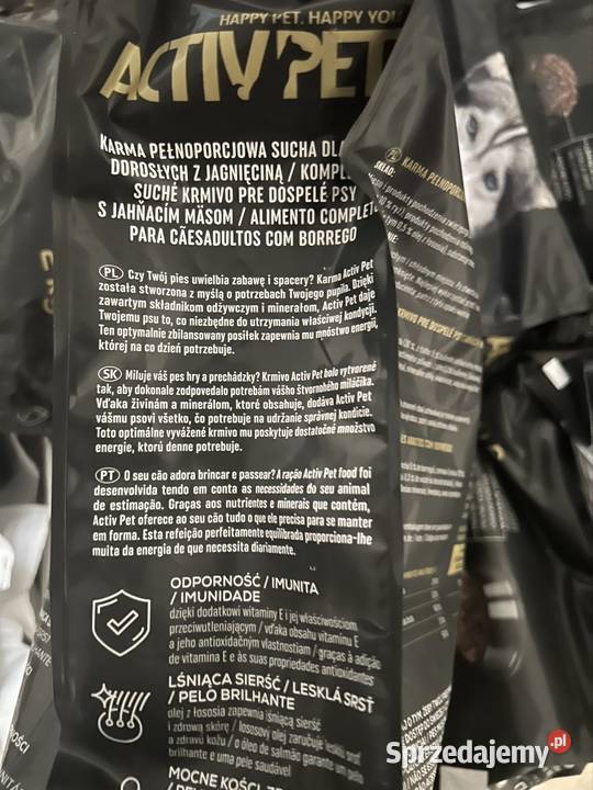 Karma sucha z jagnięcina psów dorosłych