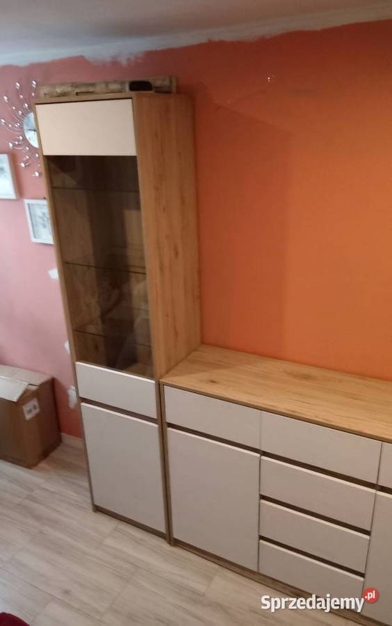 Sprzedam Komode z Witryną Komplet Kolor Biały 208cm kujawsko-pomorskie Golub-Dobrzyń sprzedam