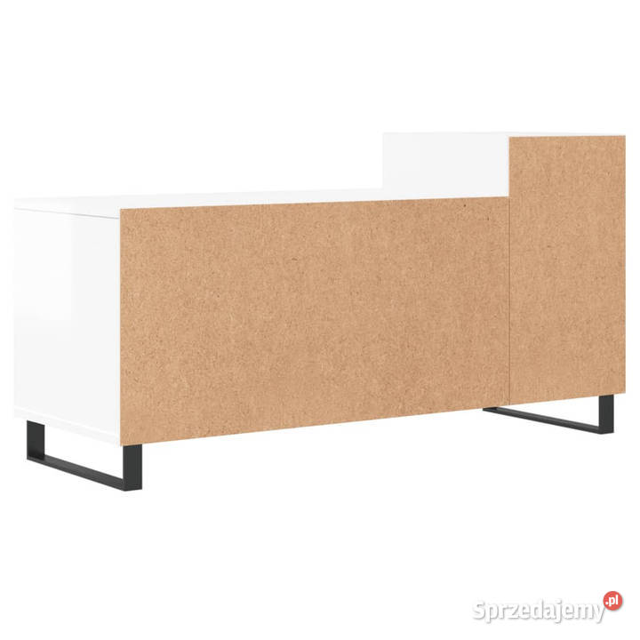 Szafka pod TV wysoki połysk biała 100x35x55