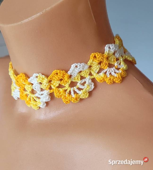 Zestaw choker i kolczyki szydełkowe Pleszew