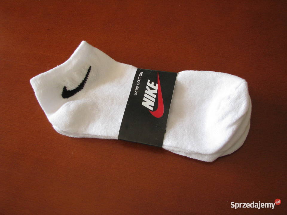 Białe niskie skarpetki Nike stopki 2 pary 38 42 małopolskie Brzegi