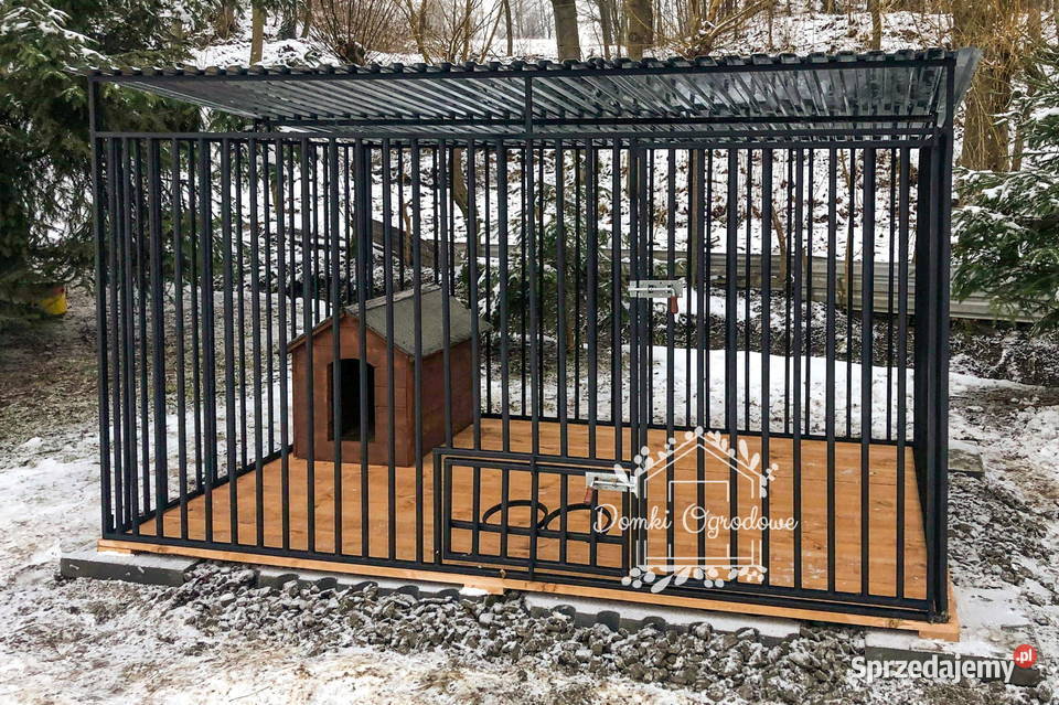 Kojec Psów 3x2m Drewniana podłoga Uchwyt na Braniewo