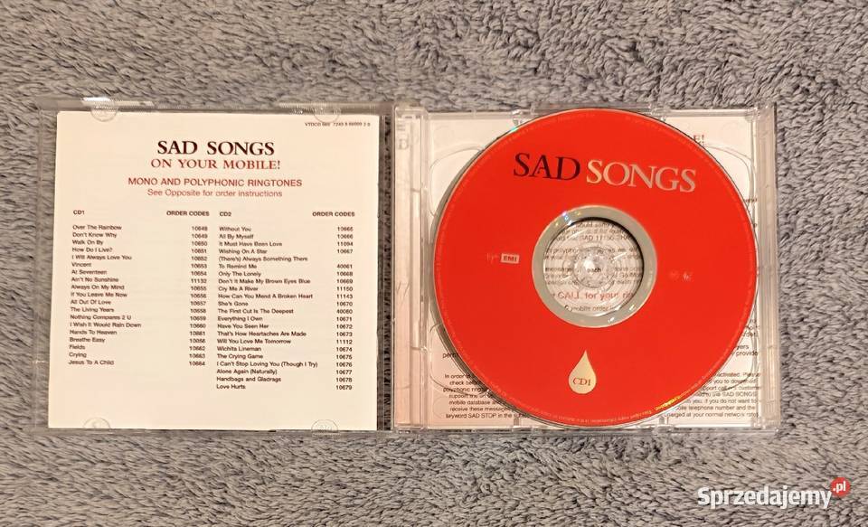 Sad Songs 2xCD va pop rock