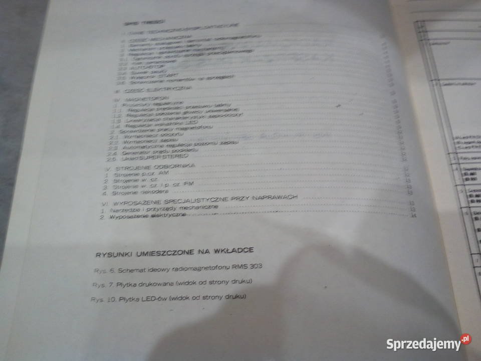 Instrukcja serwisowa Unitra RMS 303 Elektronika dolnośląskie