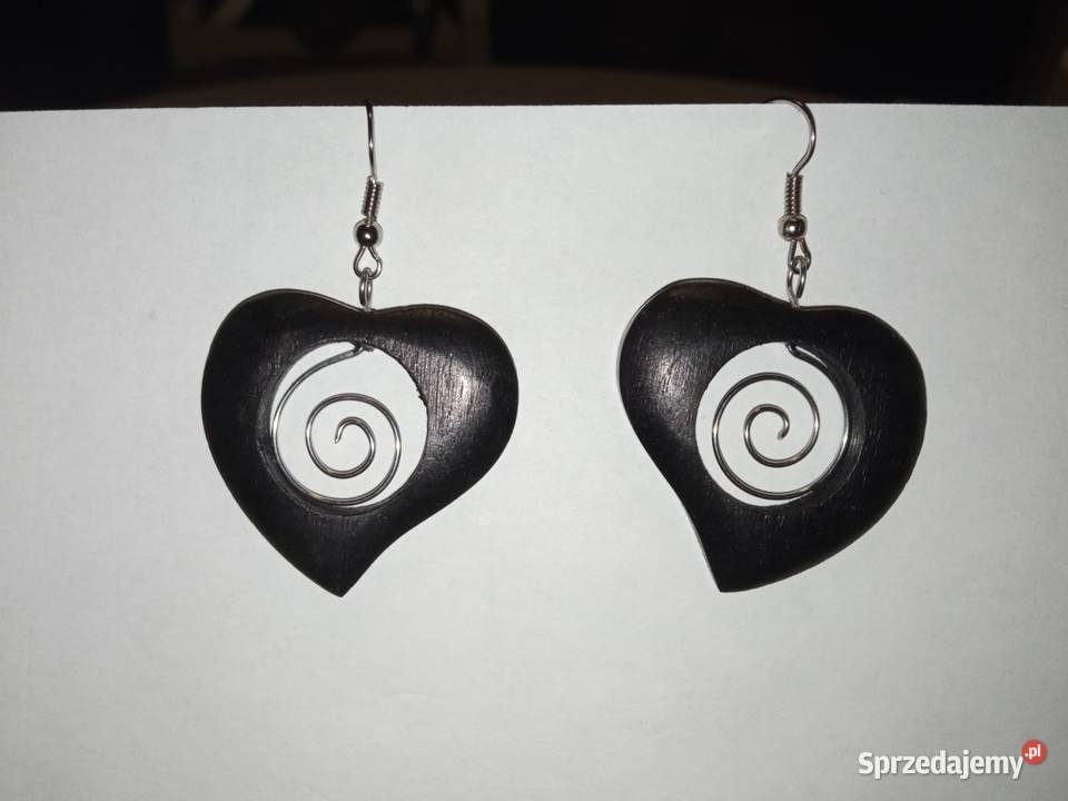 Balijskie Rękodzieło Drewniane Kolczyki Kudowa-Zdrój