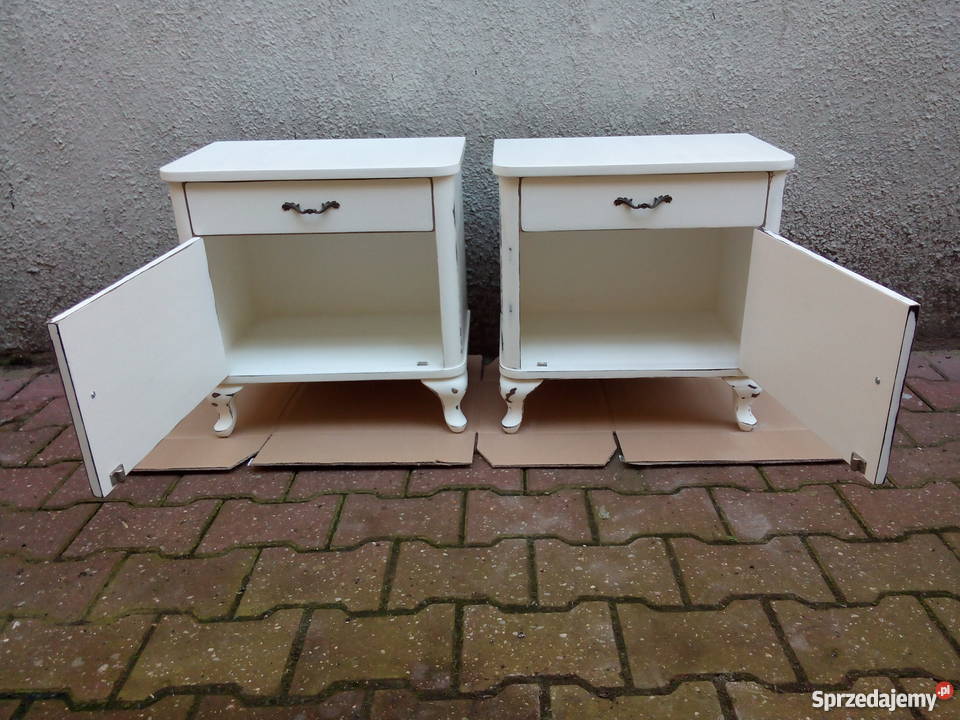 Szafki nocne białe komplet 2 w stylu Vintage Meble Lublin sprzedam